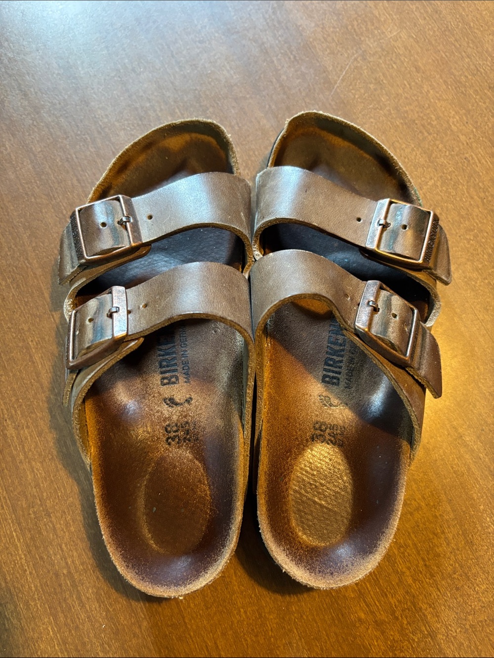 Birkenstock Arizona Two-Strap Sandals in Brown 38